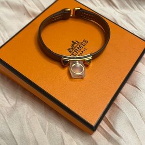 BRAND NEW !Hermes Rivale Mini Bracelet - Gold Size T3